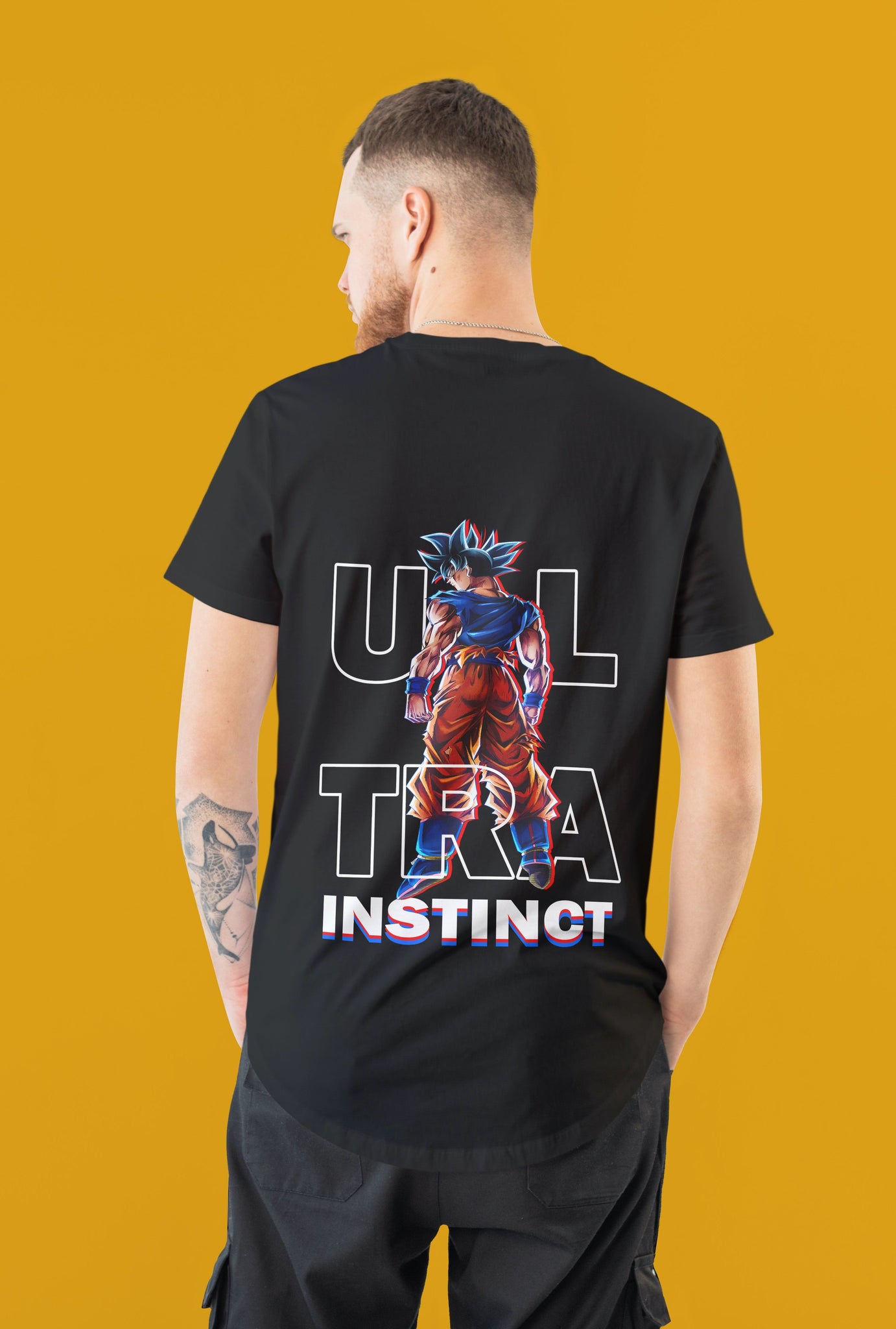 Dragonball Goku ultra instinct print oversized tee