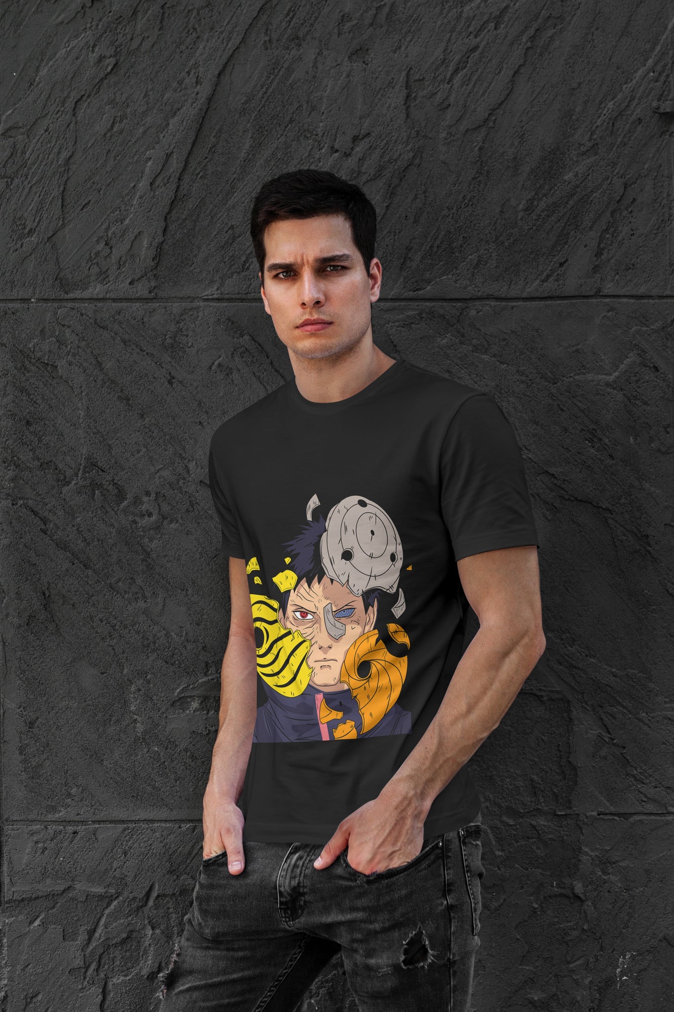 Tobi anime printed oversized tee