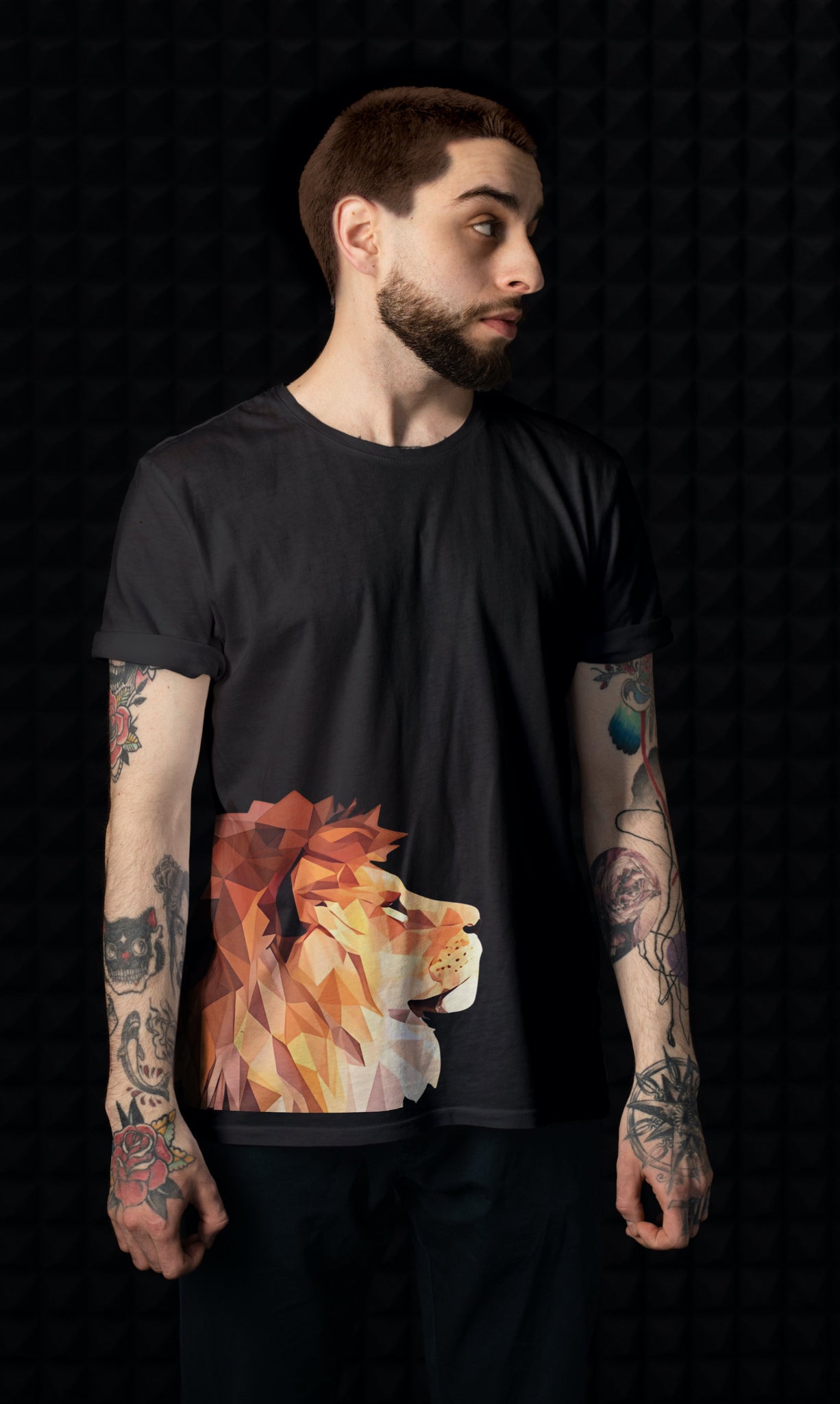 Alpha Lion printed oversized tee