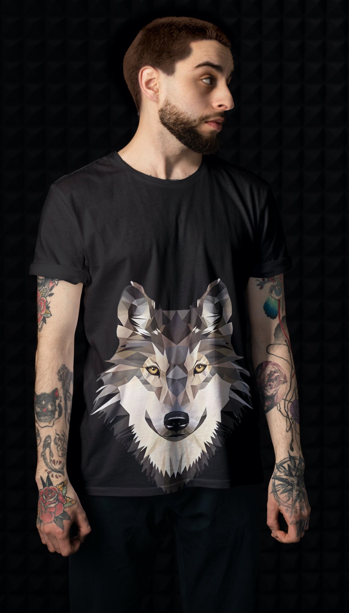 Alpha wolf printed oversized tshirt