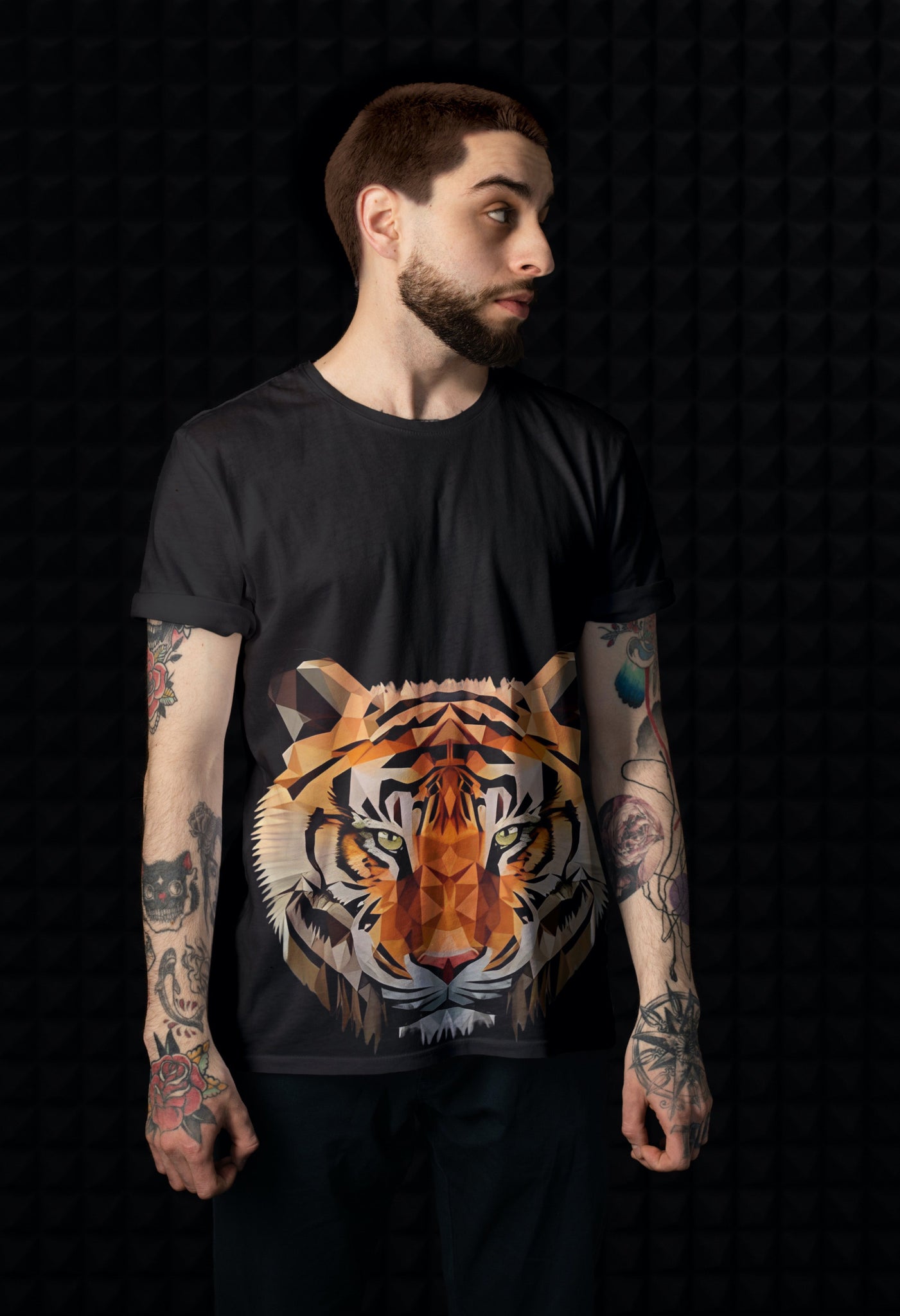 Aplha tiger print oversized tee