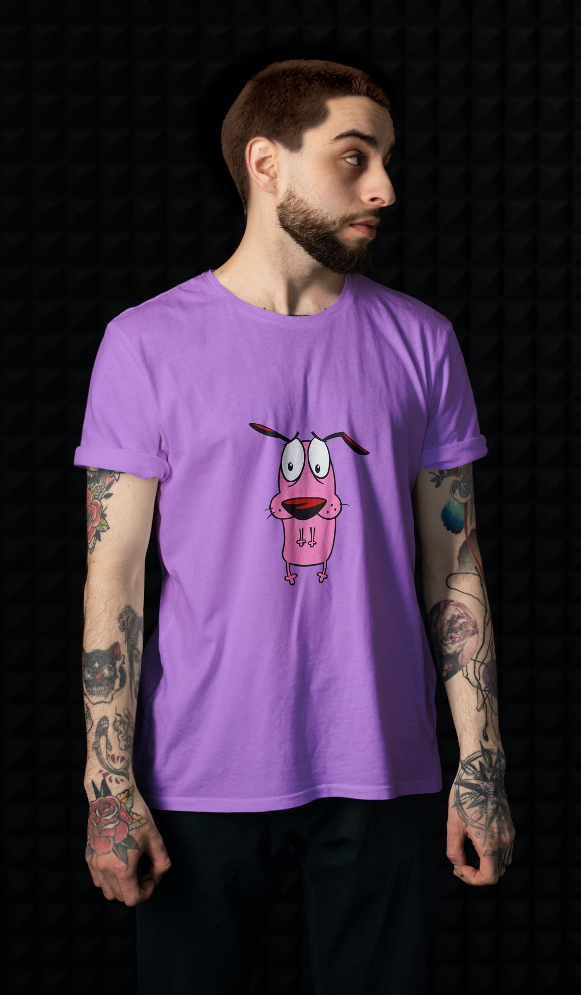 The Cowardly dog printed oversized tee
