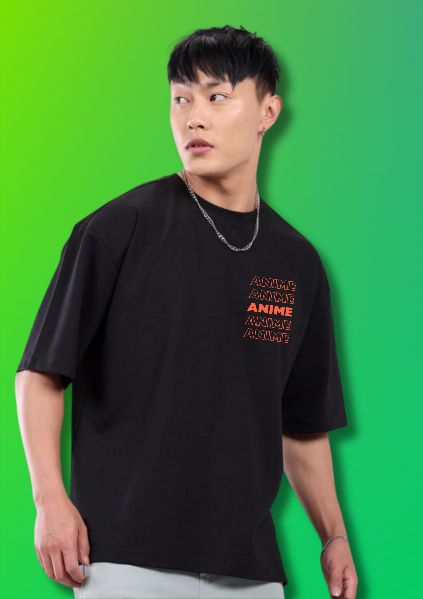 Demon slayer design anime printed tshirt