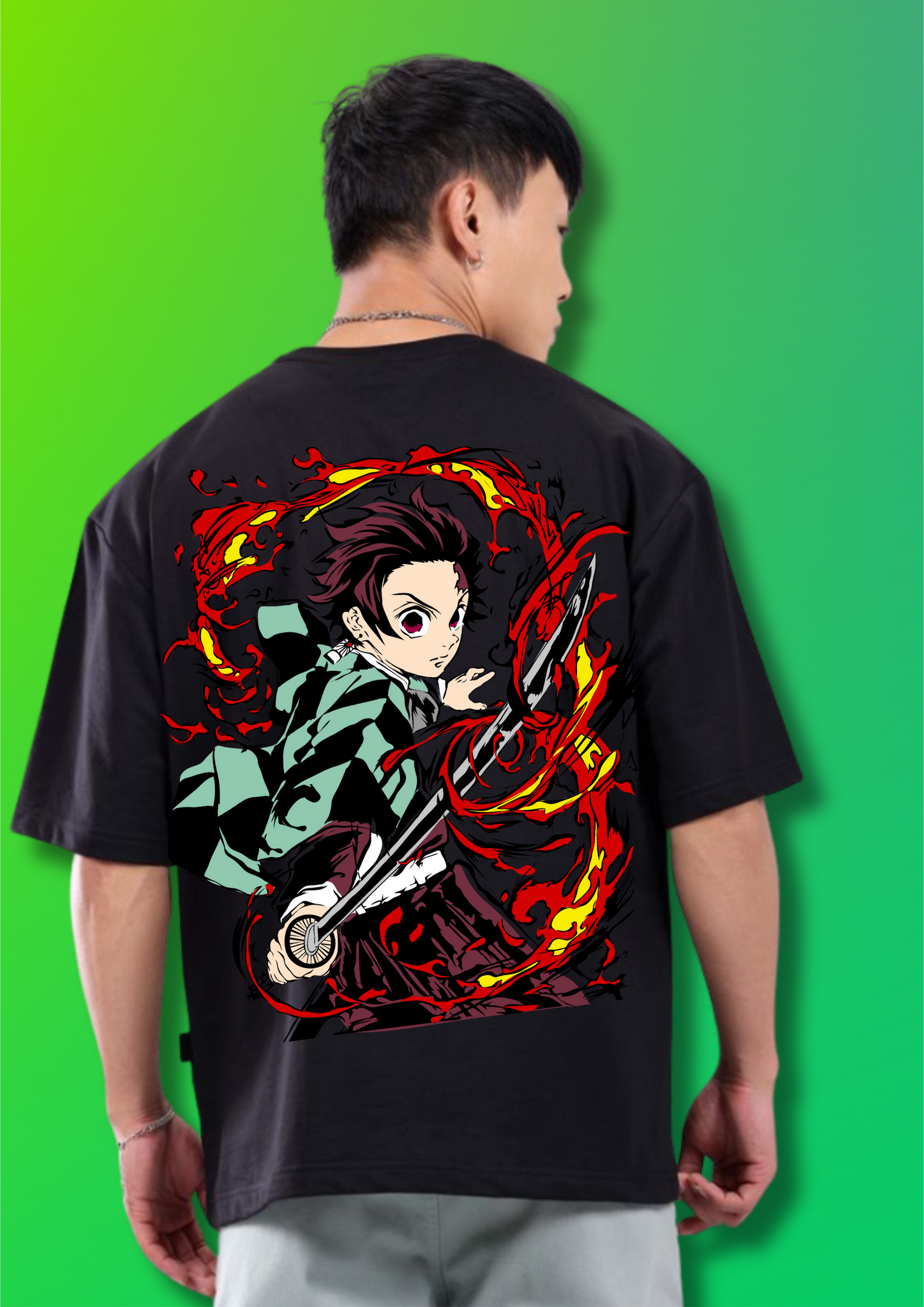 Demon slayer design anime printed tshirt