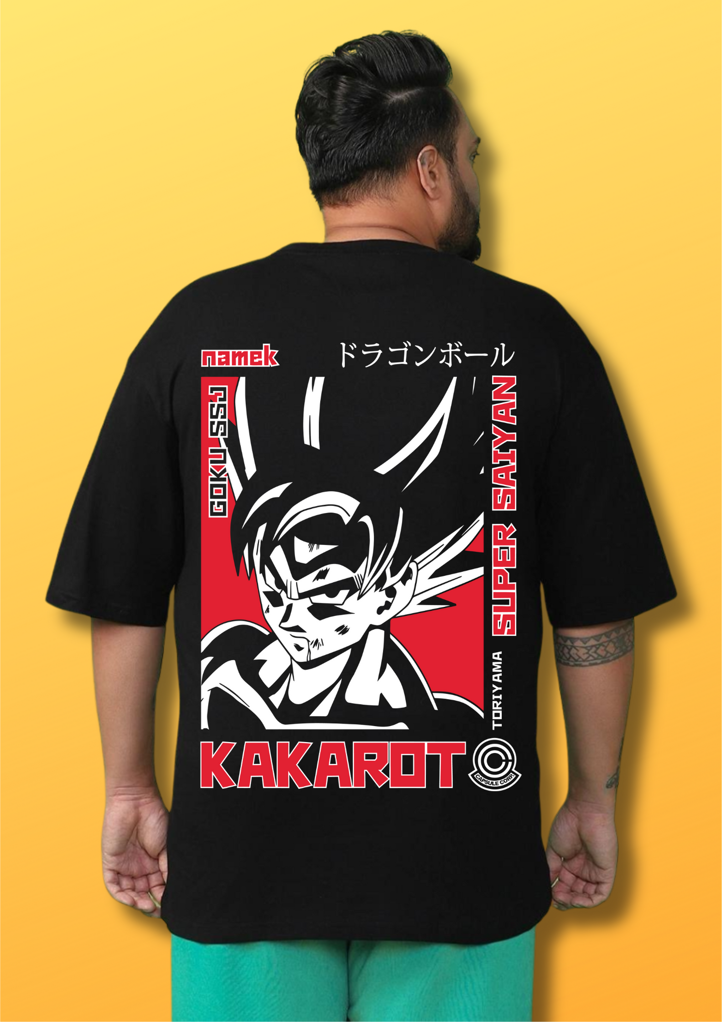 Dragon ballz kakarot printed oversized T-shirt
