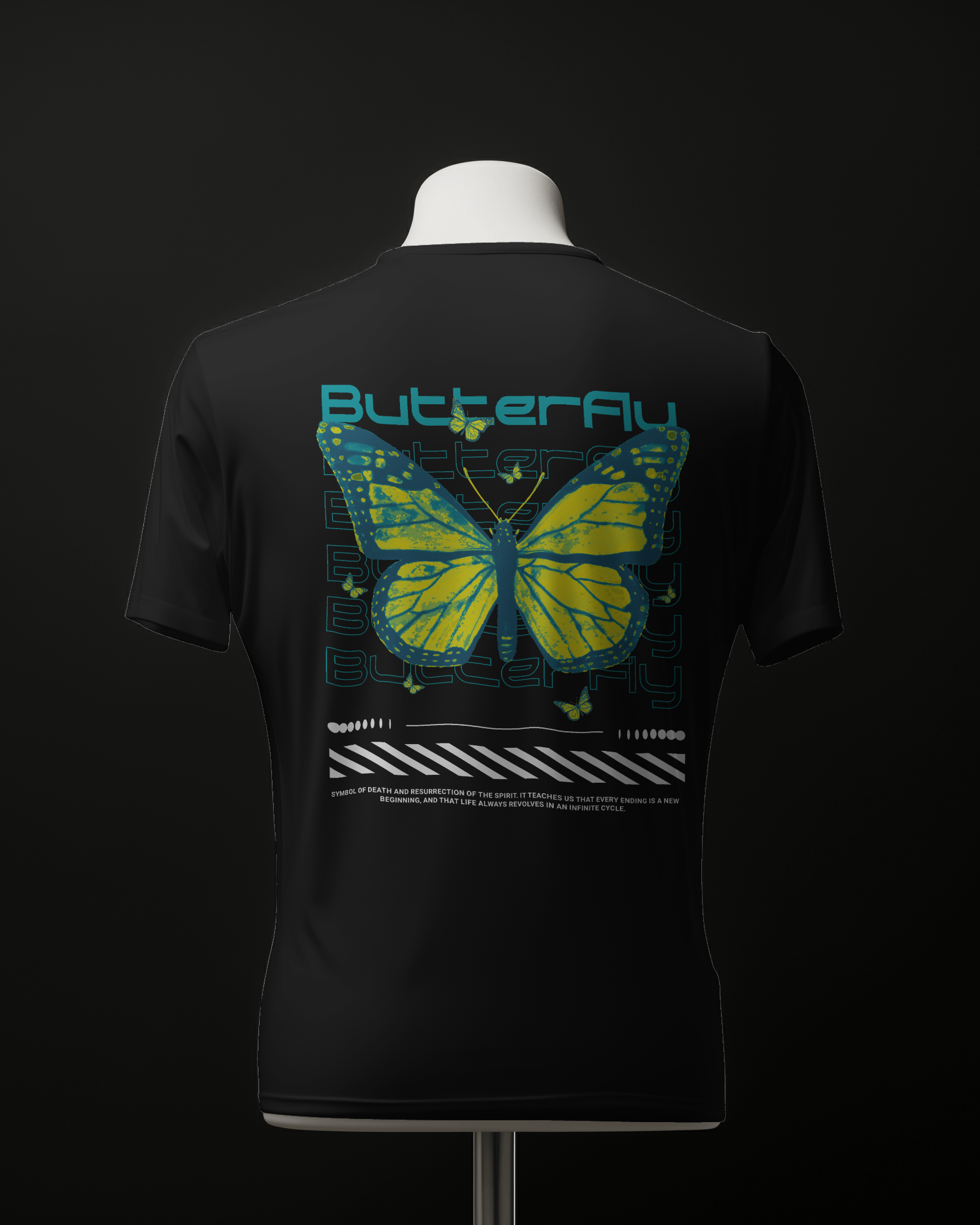 HOT green butterfly unisex tee