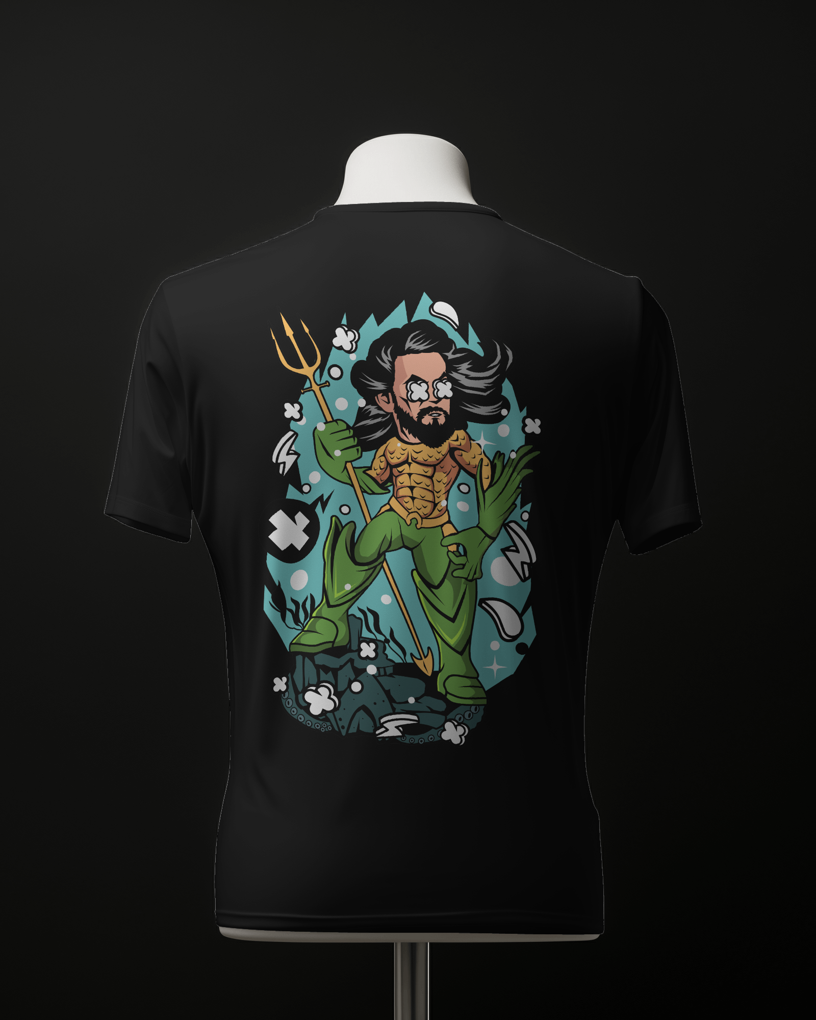 Aquaman cartoon printed tshirt