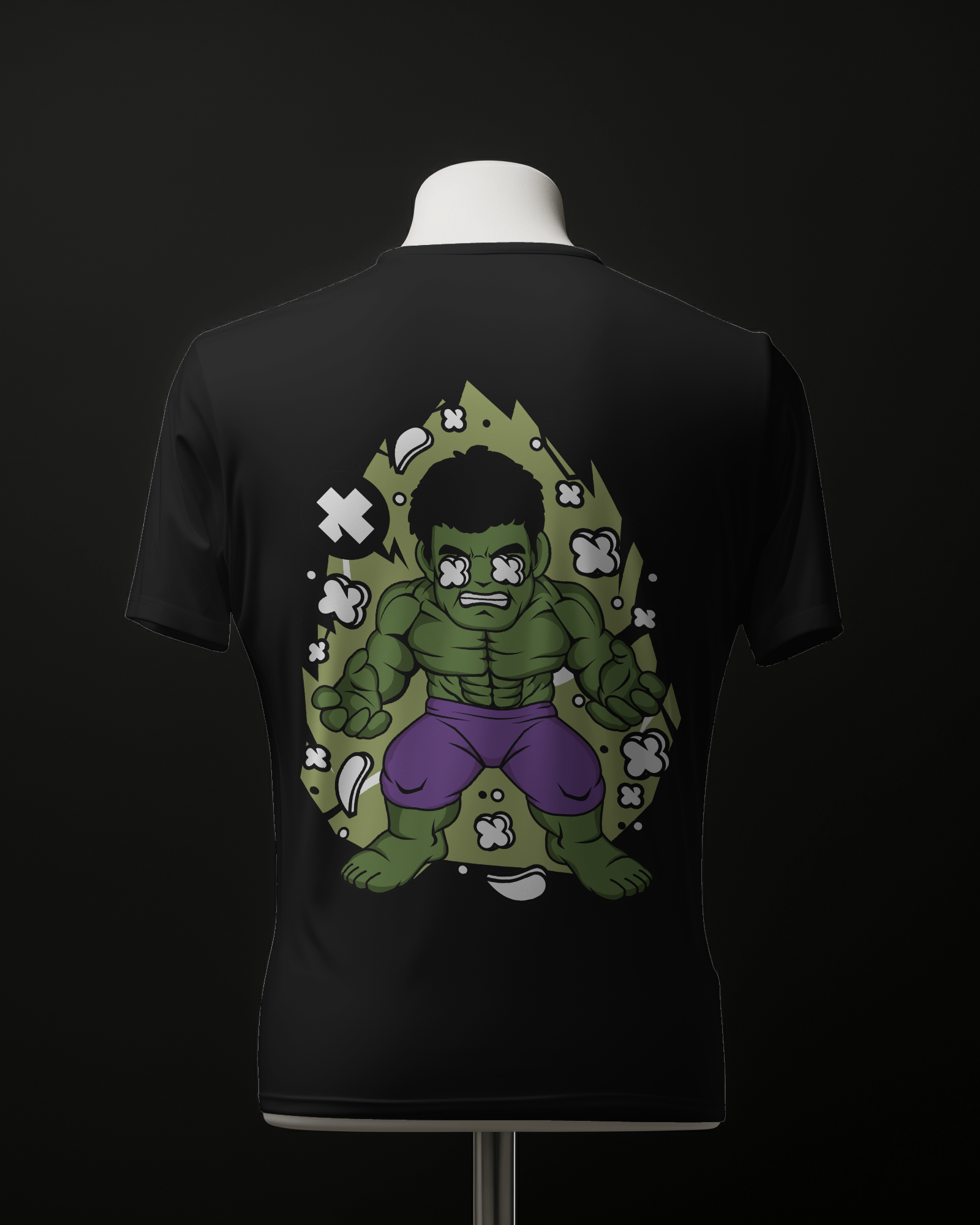 HULK cartoon printed oversized tee