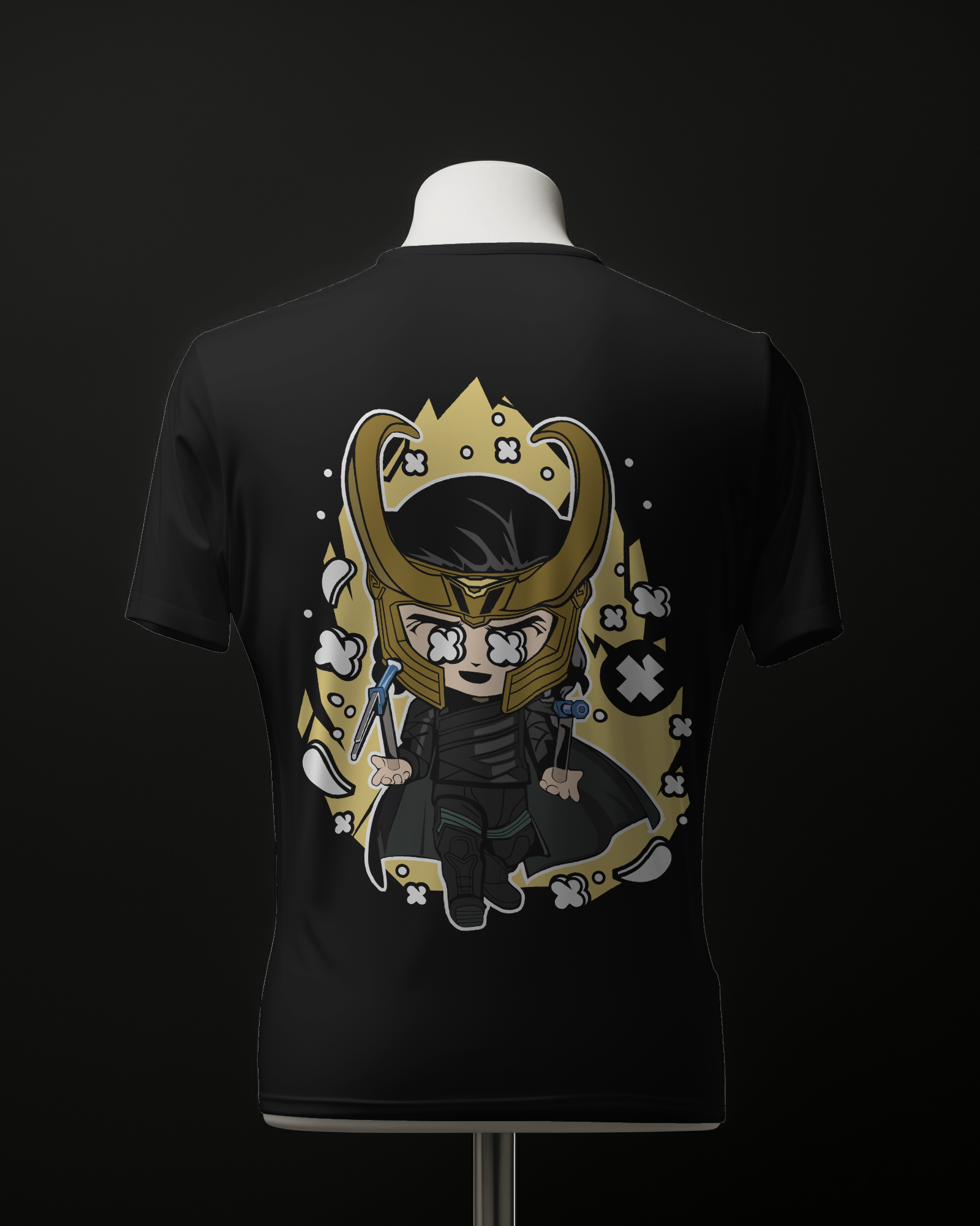 LOKI cartoon printed oversized tee