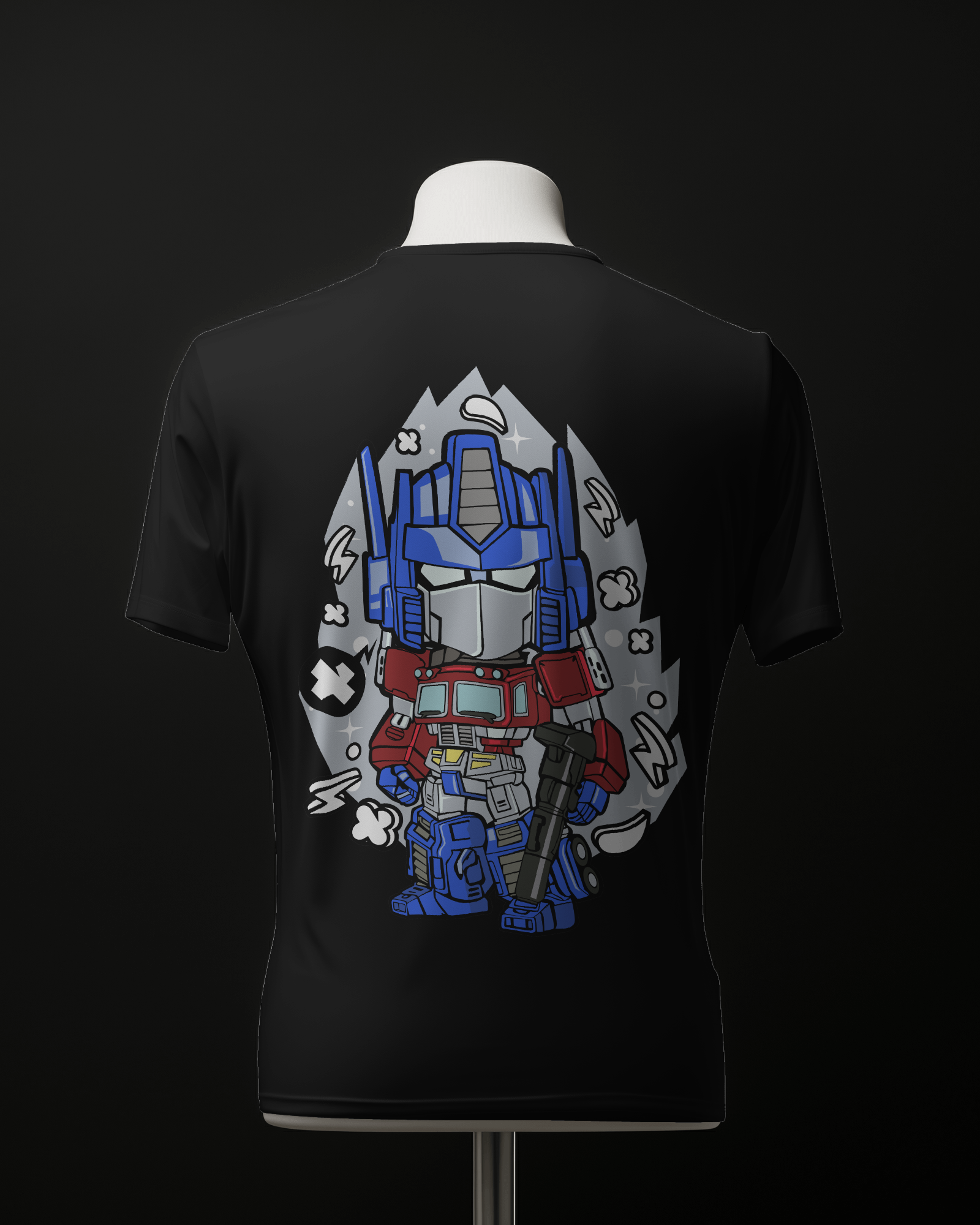 OPTIMUS PRIME cartoon printed oversized tee