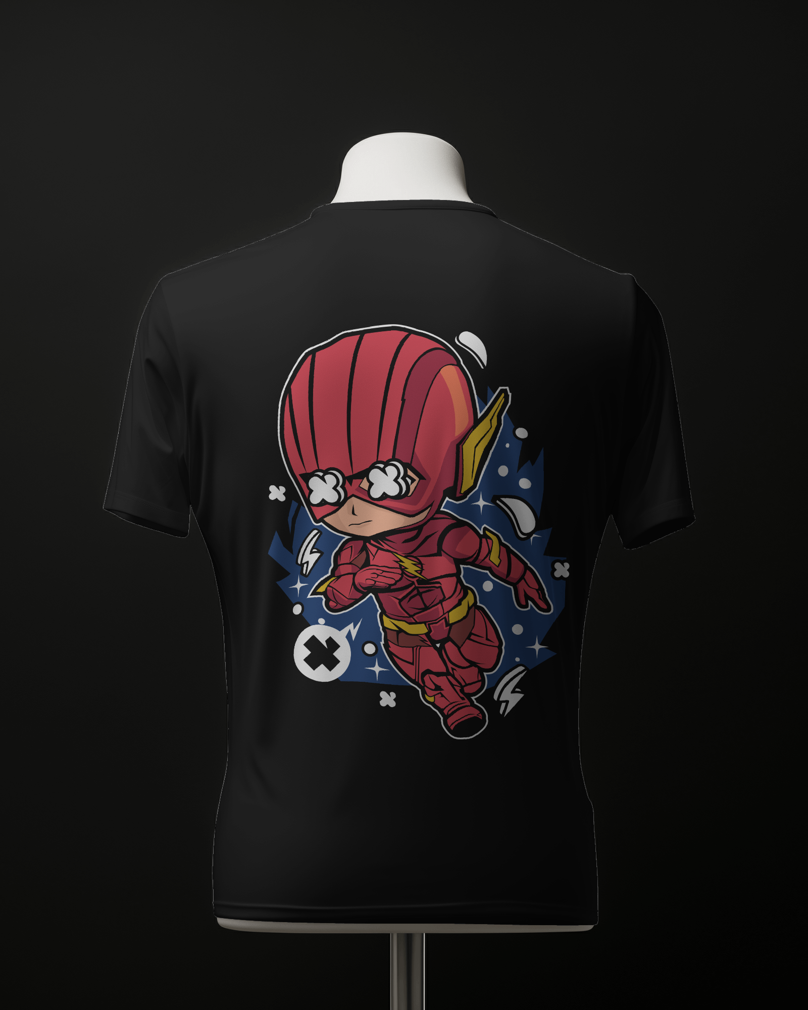 Flash cartoon printed t-shirt