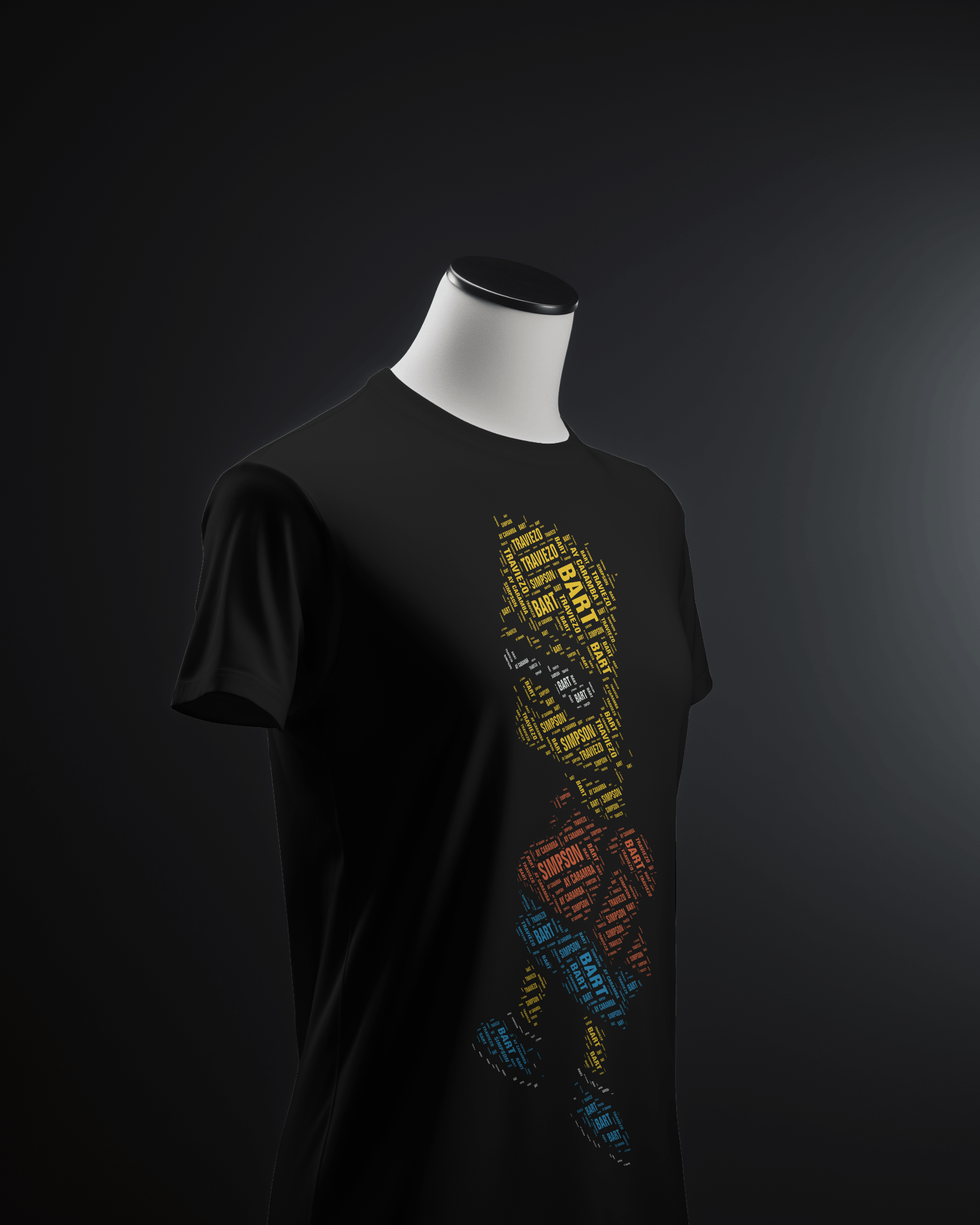Bart Caligraphy oversized tee