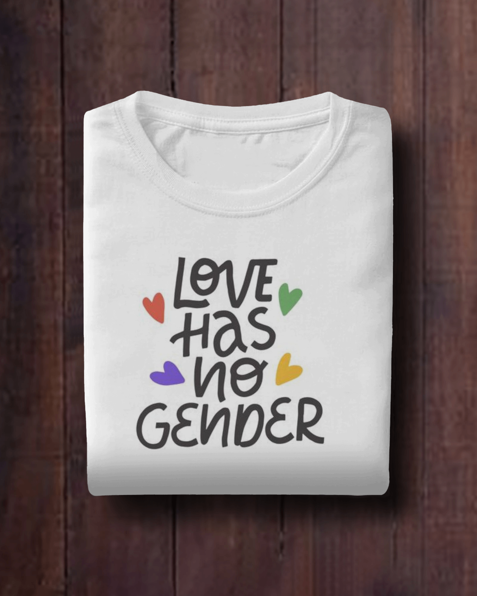 Pride"LOVE HAS NO GENDER" Caligraphy printed tshirt