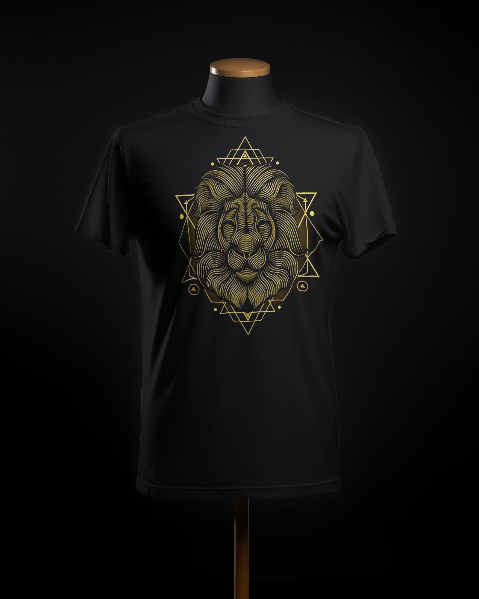Golden LION printed oversized tee