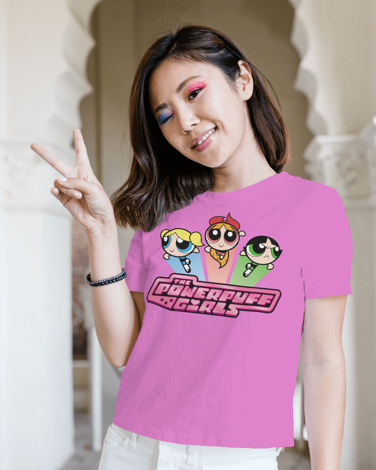 Powerpuff girls cartoon printed tshirt